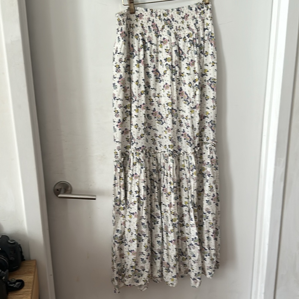 Free  People Women's Secret Garden Prarie Skirt Ivory Combo - Picture 4 of 7